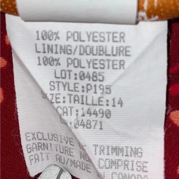 Red maxi dress tank style sleeveless lined sz 14 lined - Picture 7 of 11